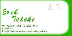 erik teleki business card